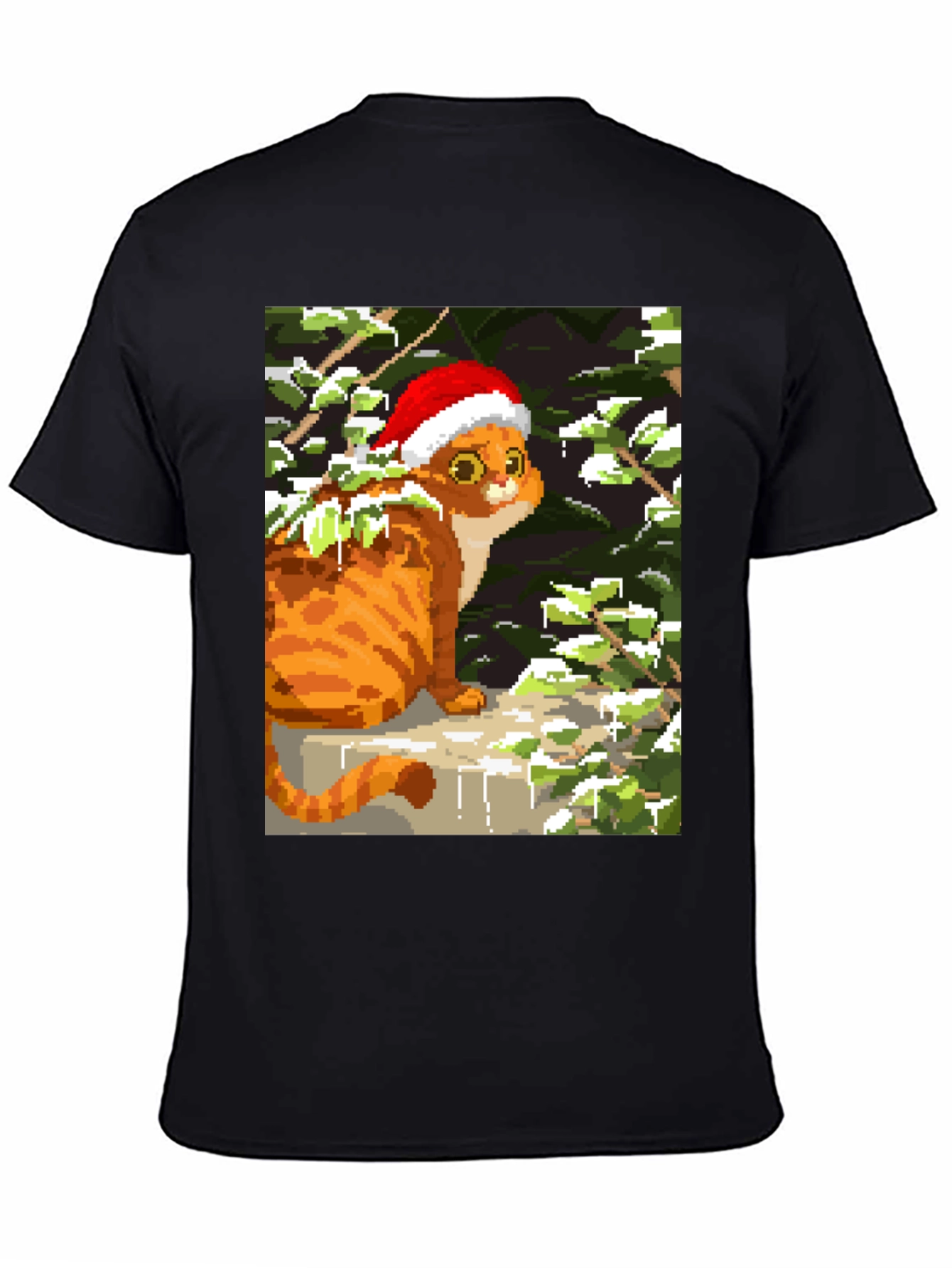 Pixel Cat Christmas Tee