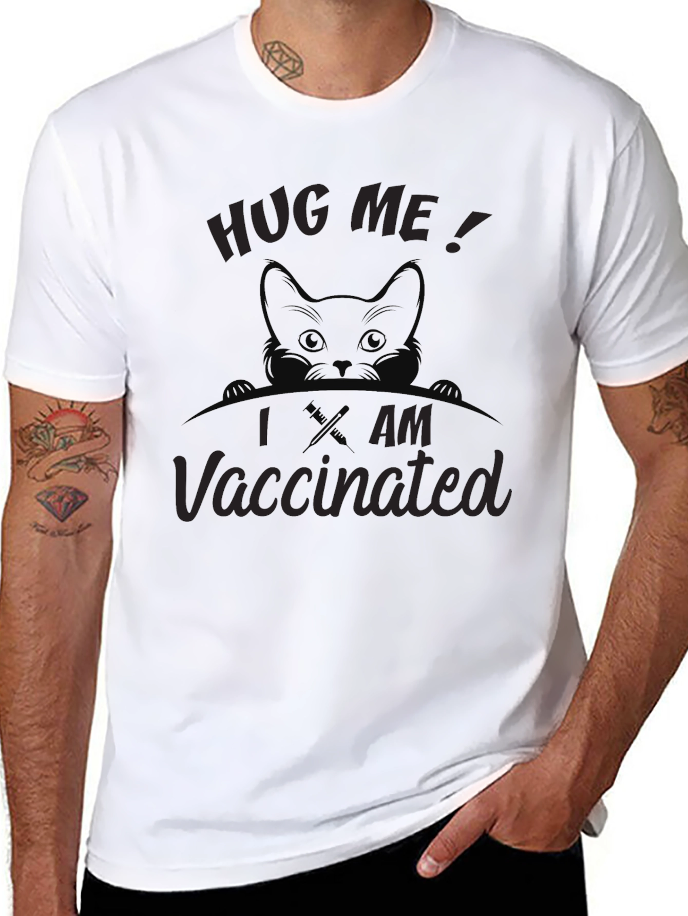 Hug Me I am Vaccinated Tee
