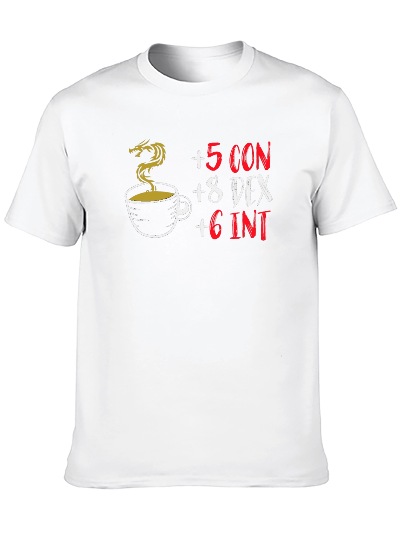 D&D Coffee Stat Boost Black T-Shirt
