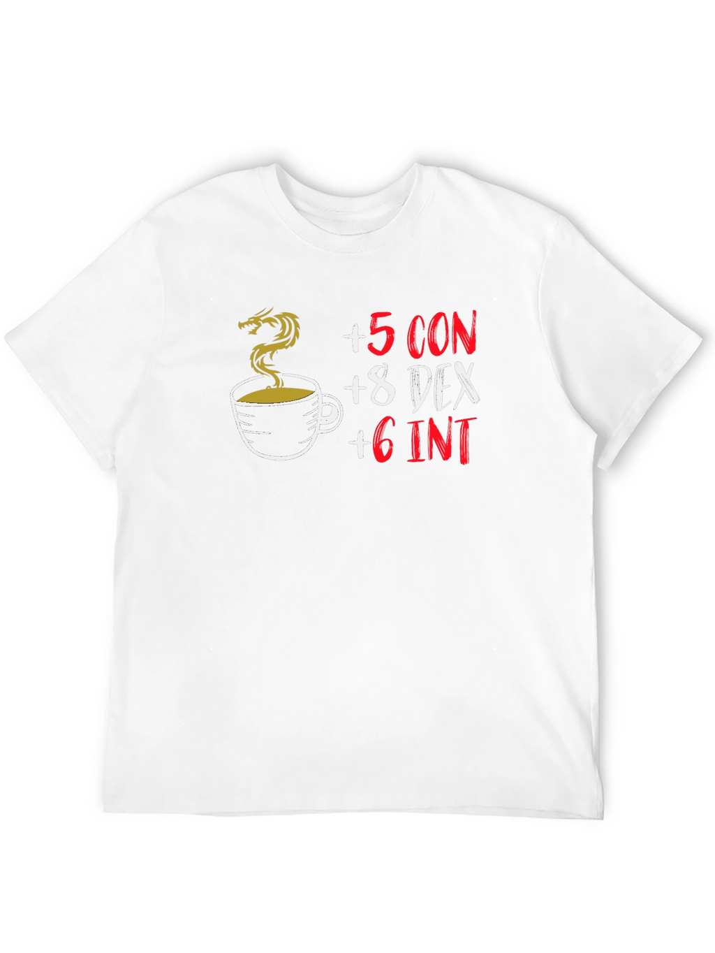 D&D Coffee Stat Boost Black T-Shirt