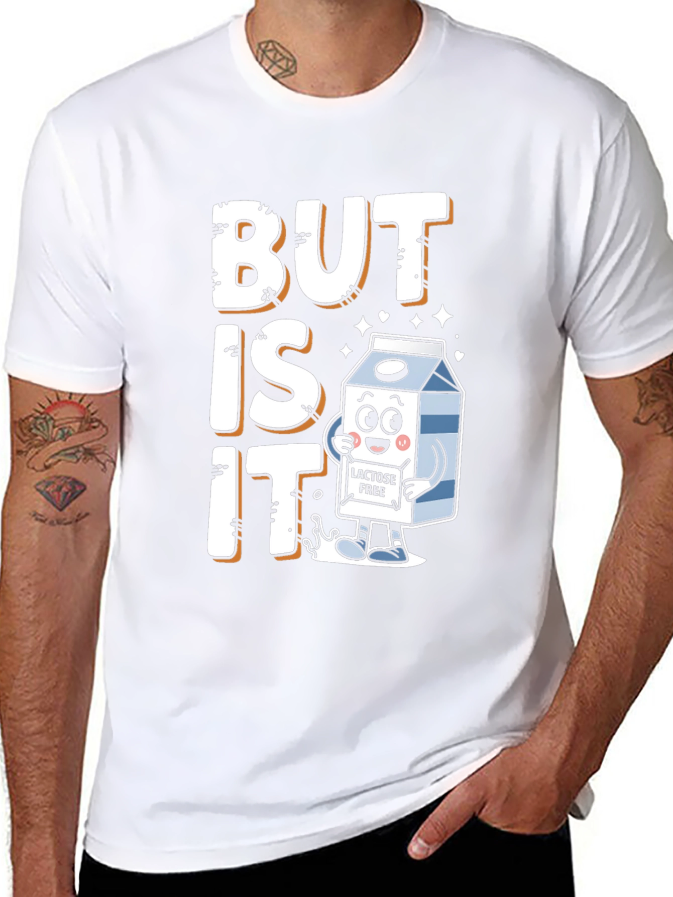 But Is It Lactose Free Funny Graphic T-Shirt