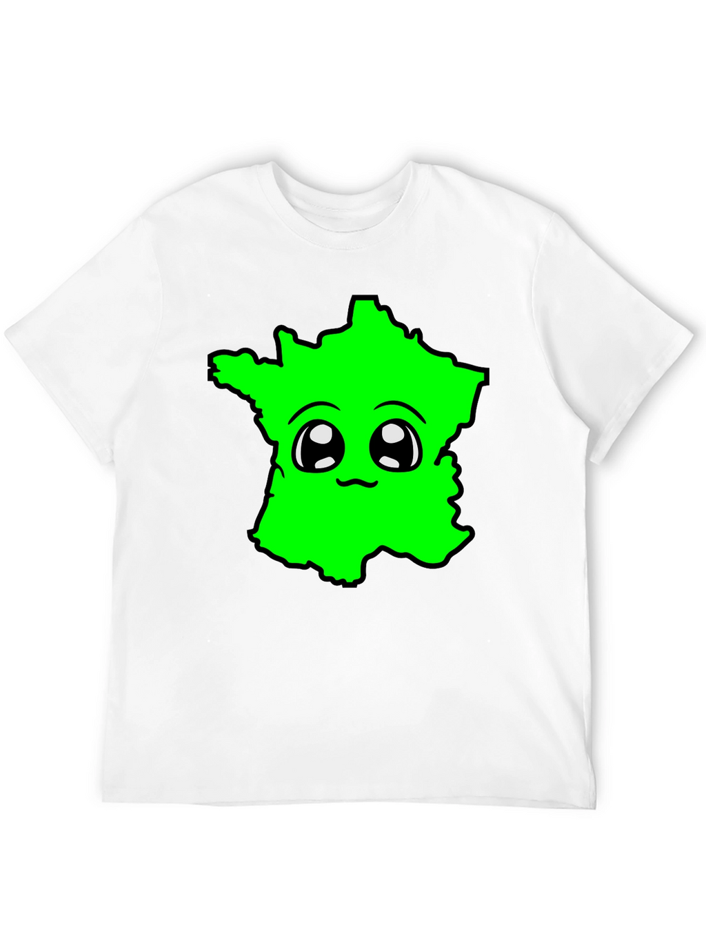 Kawaii France Map T-Shirt - Fun & Unique Design