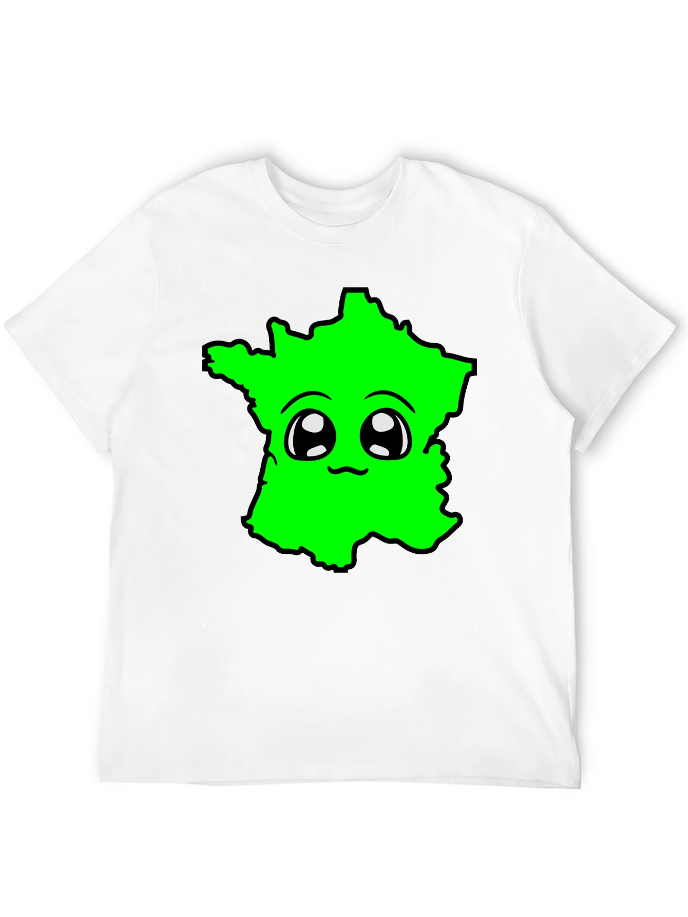 Kawaii France Map T-Shirt - Fun & Unique Design