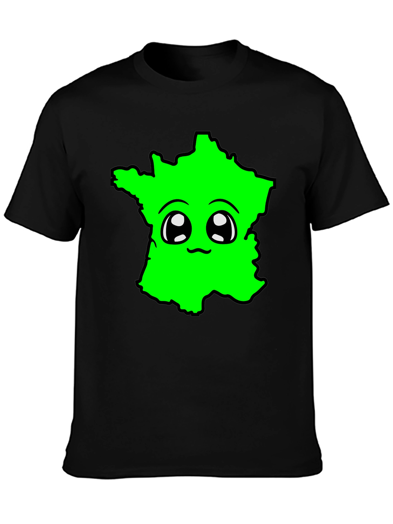 Kawaii France Map T-Shirt - Fun & Unique Design