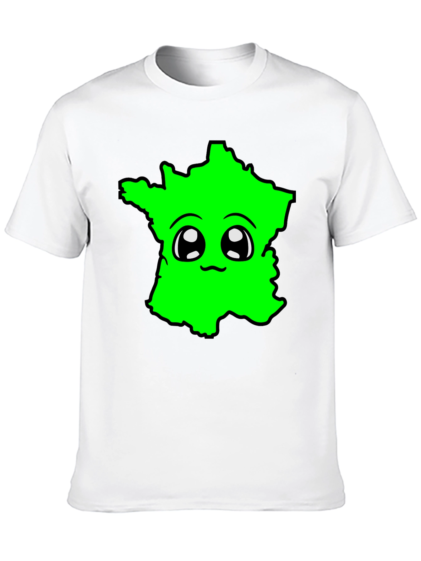 Kawaii France Map T-Shirt - Fun & Unique Design