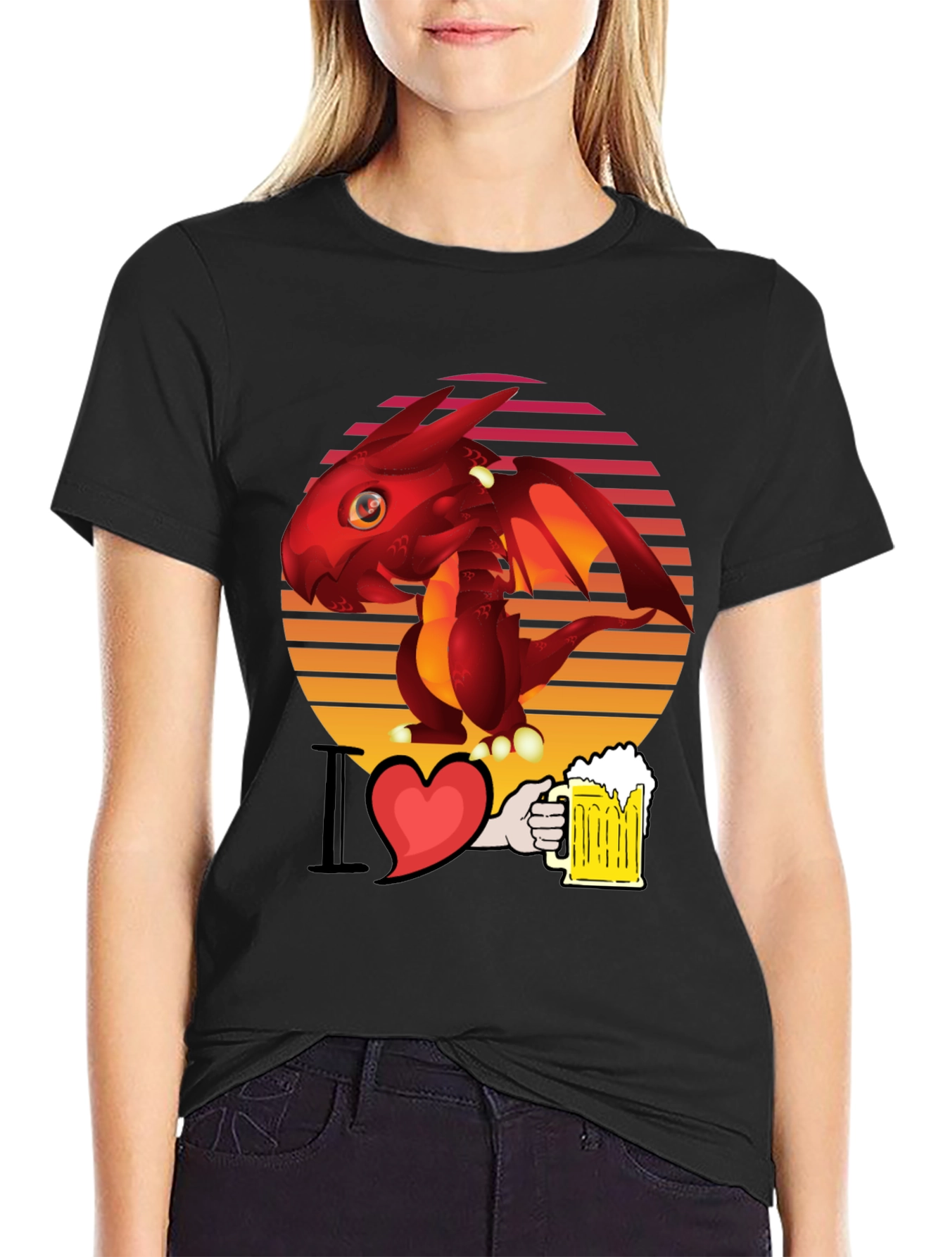 I Love Dragons and Beer T-Shirt