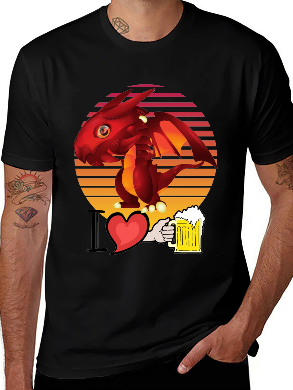 I Love Dragons and Beer T-Shirt