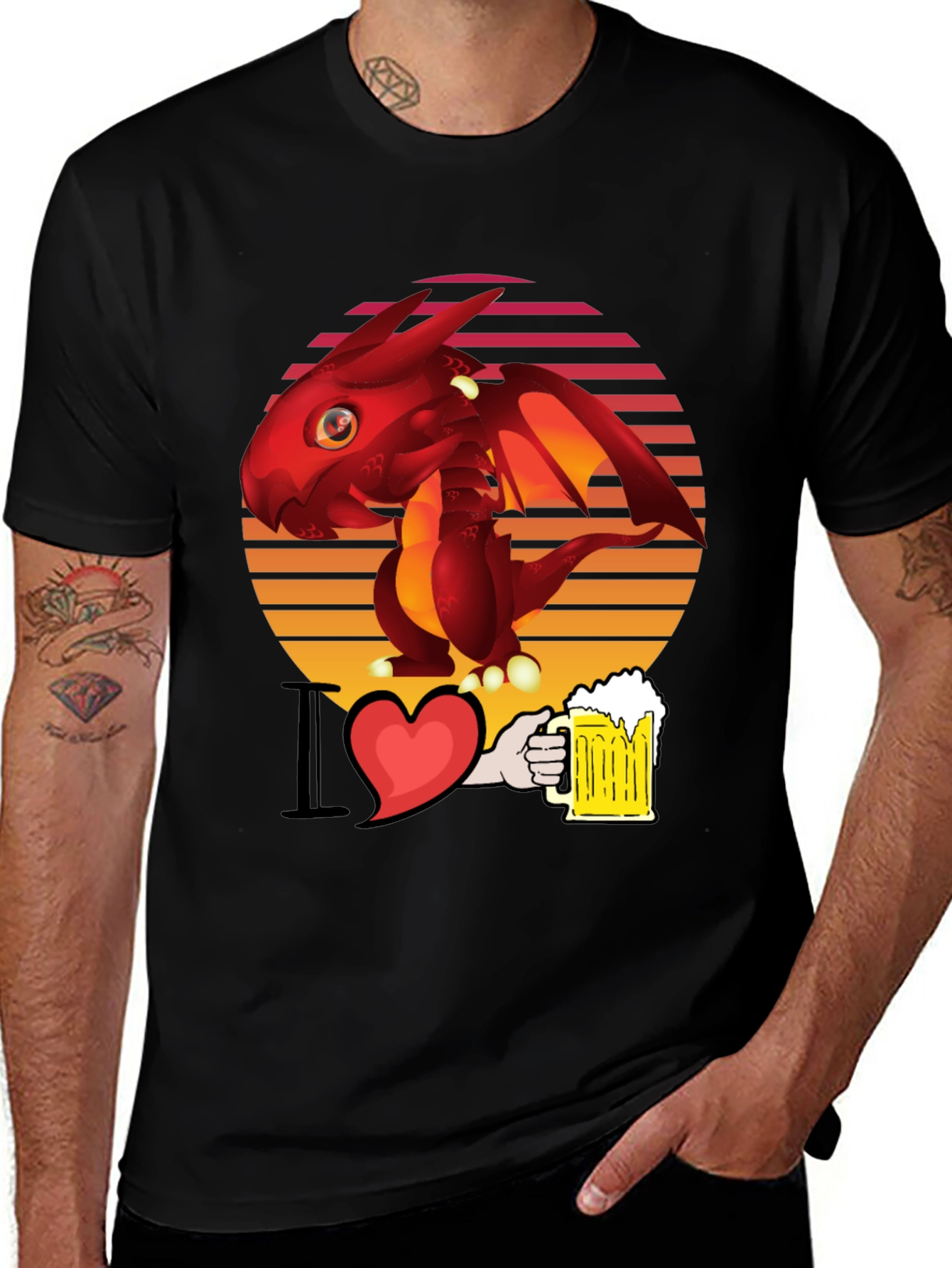 I Love Dragons and Beer T-Shirt