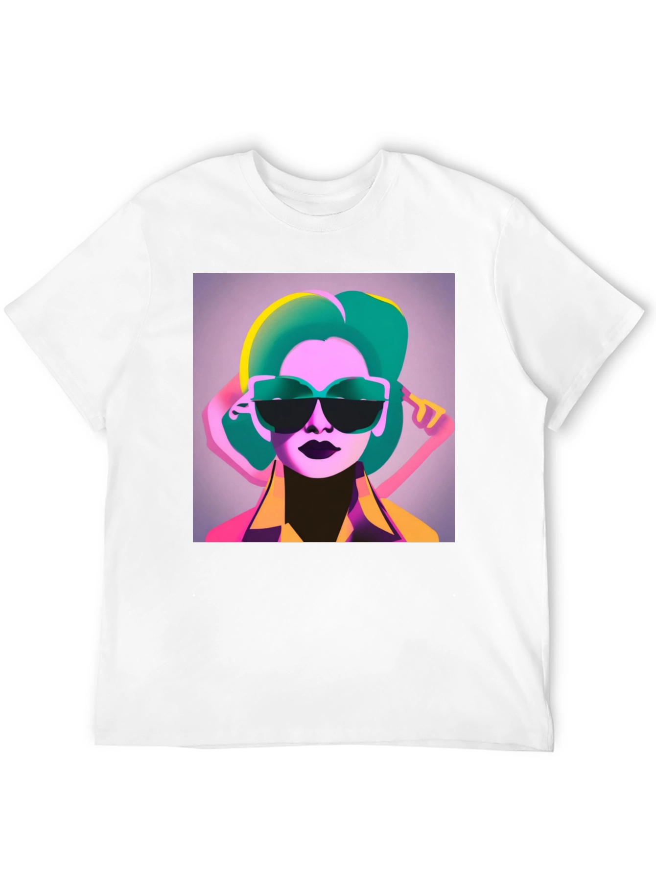 Retro Style Graphic Tee - Cool Woman with Sunglasses
