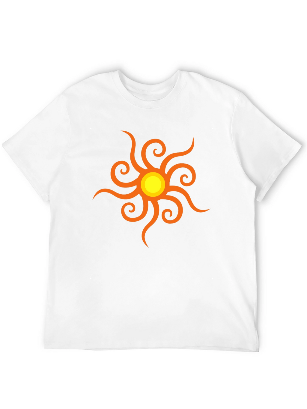 Black T-Shirt with Sun Graphic