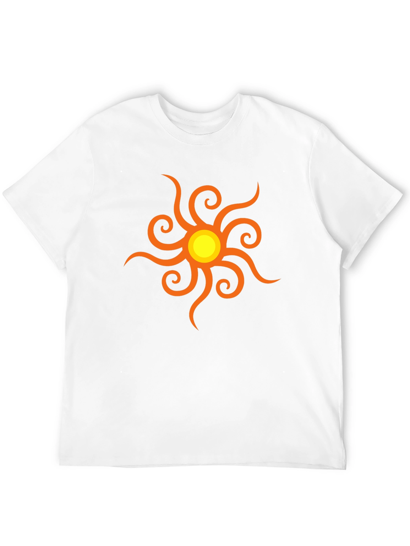 Black T-Shirt with Sun Graphic