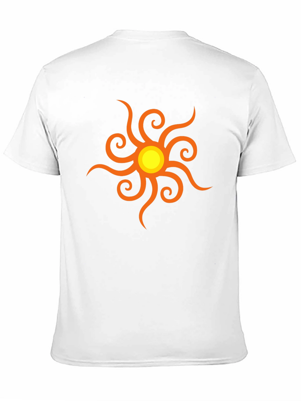 Black T-Shirt with Sun Graphic