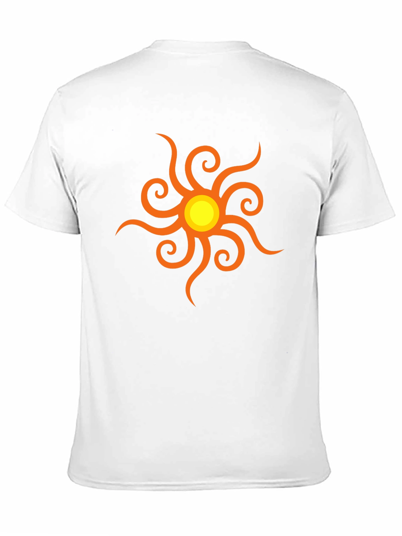 Black T-Shirt with Sun Graphic