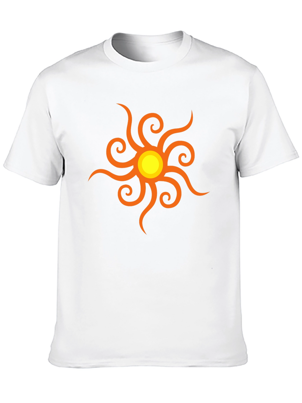 Black T-Shirt with Sun Graphic