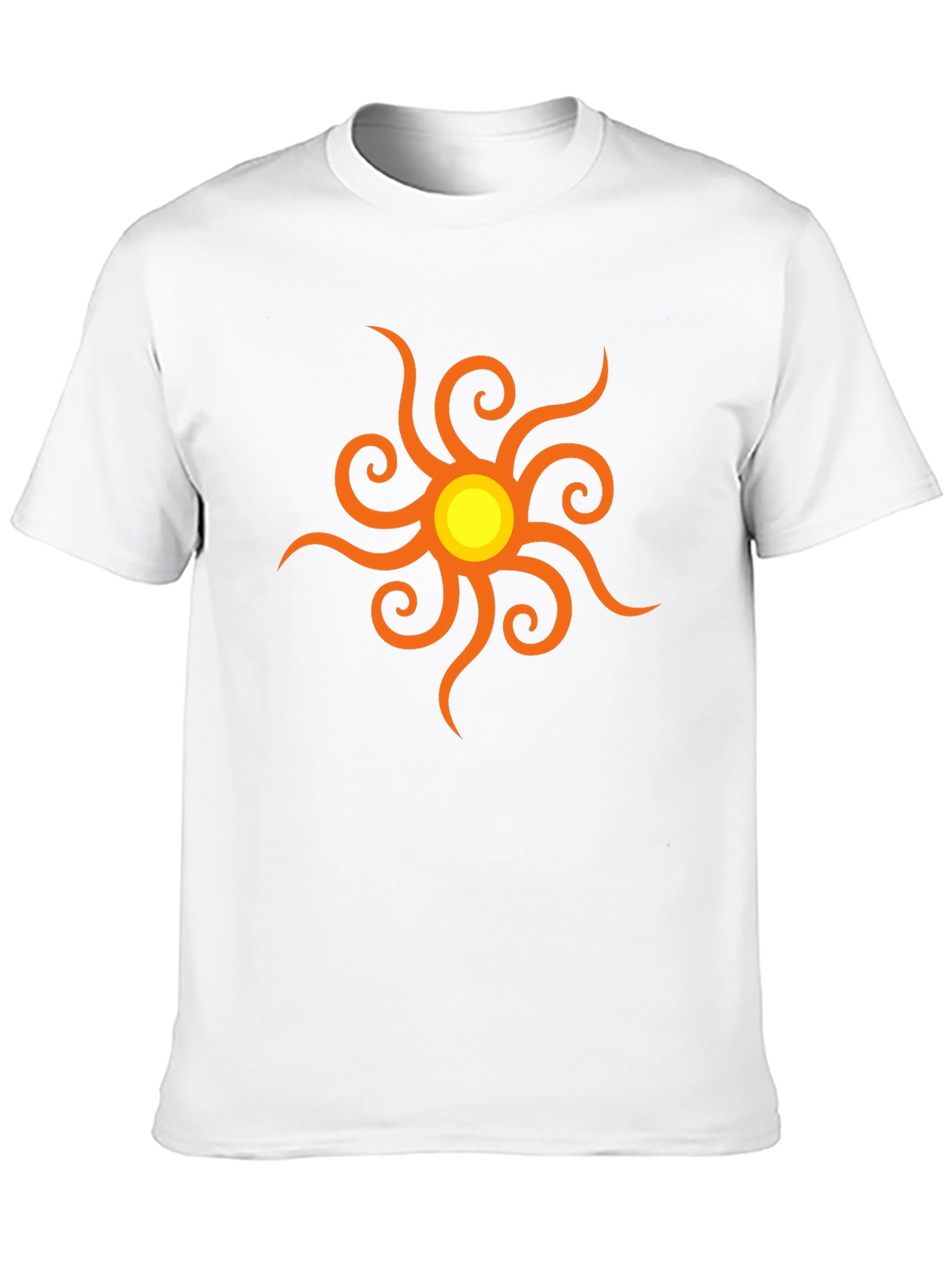Black T-Shirt with Sun Graphic