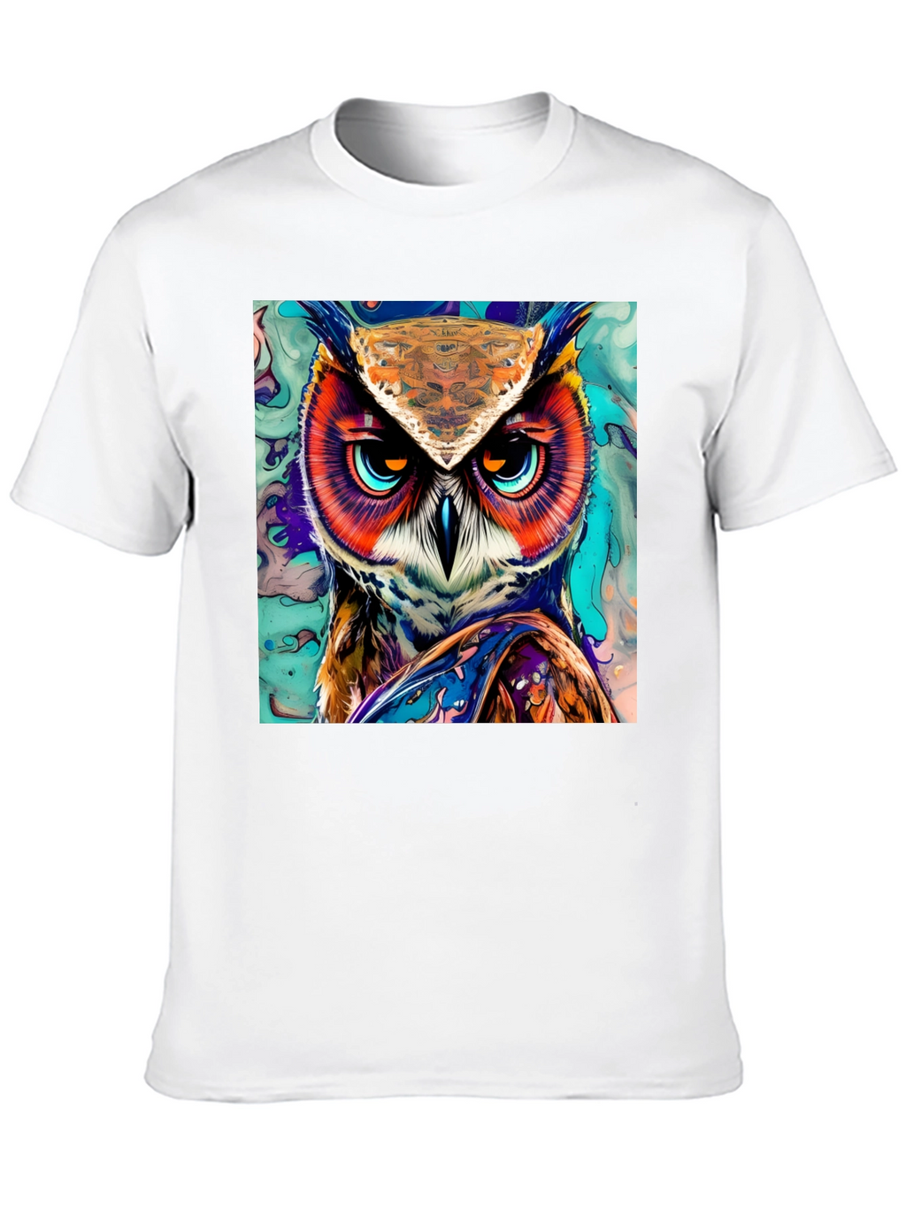 Owl Art Graphic Print T-Shirt