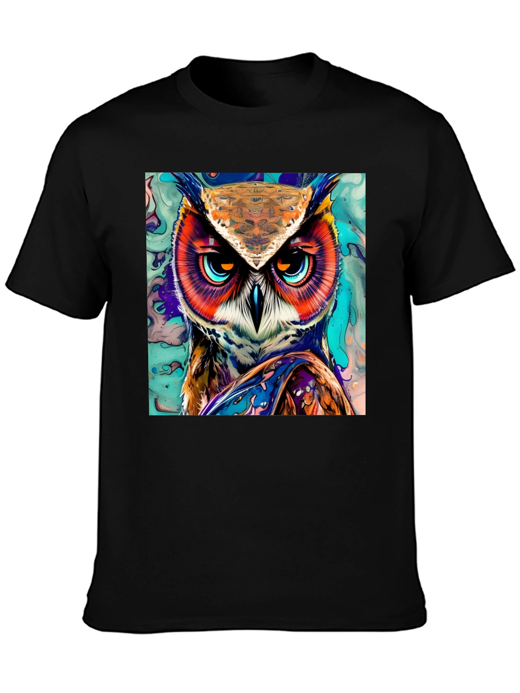 Owl Art Graphic Print T-Shirt