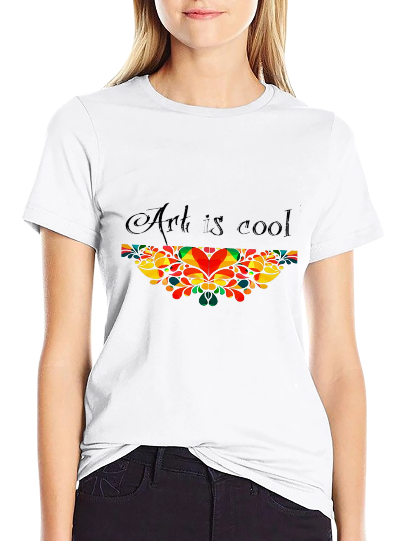Art is Cool Graphic T-Shirt - Black