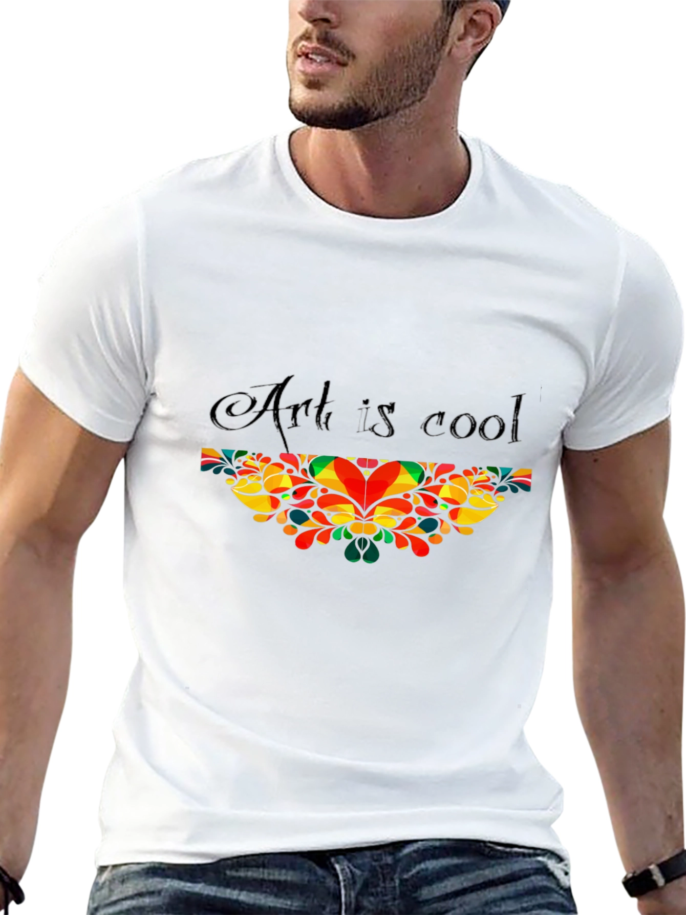 Art is Cool Graphic T-Shirt - Black