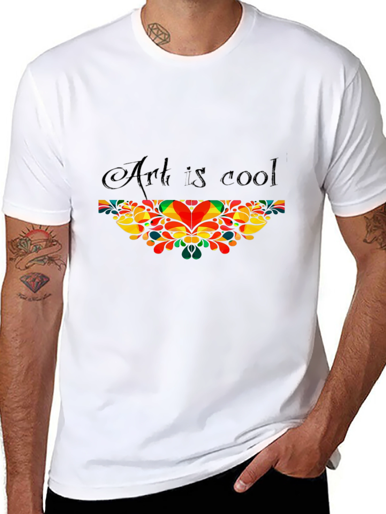 Art is Cool Graphic T-Shirt - Black