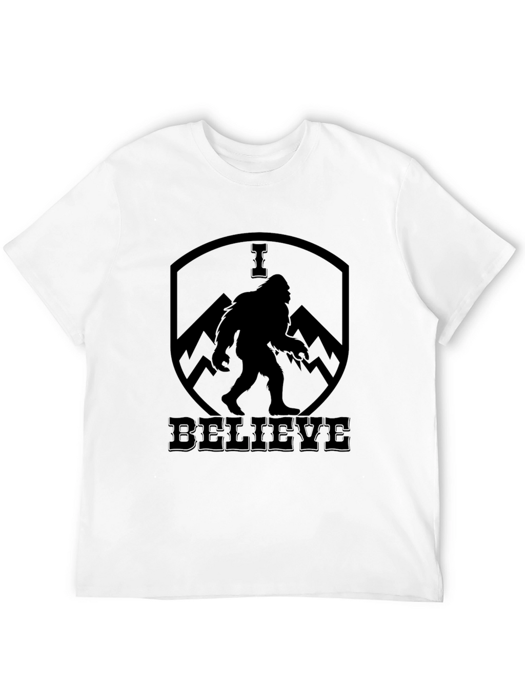 I Believe Bigfoot T-Shirt - Black Sasquatch Tee