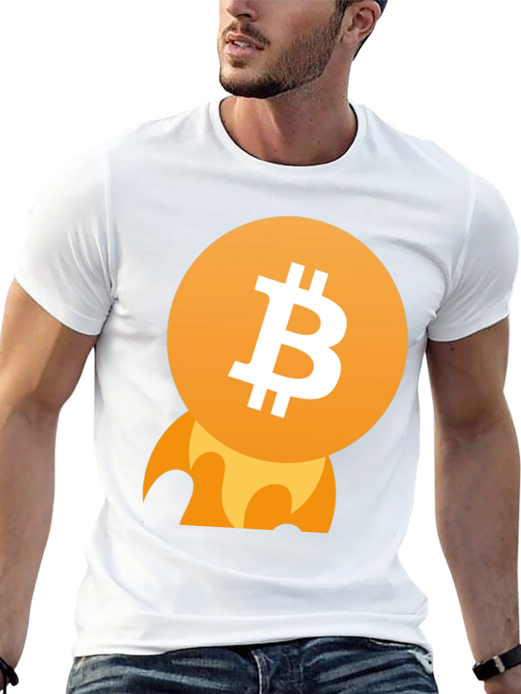 Bitcoin Rocket T-Shirt - Crypto Currency Tee