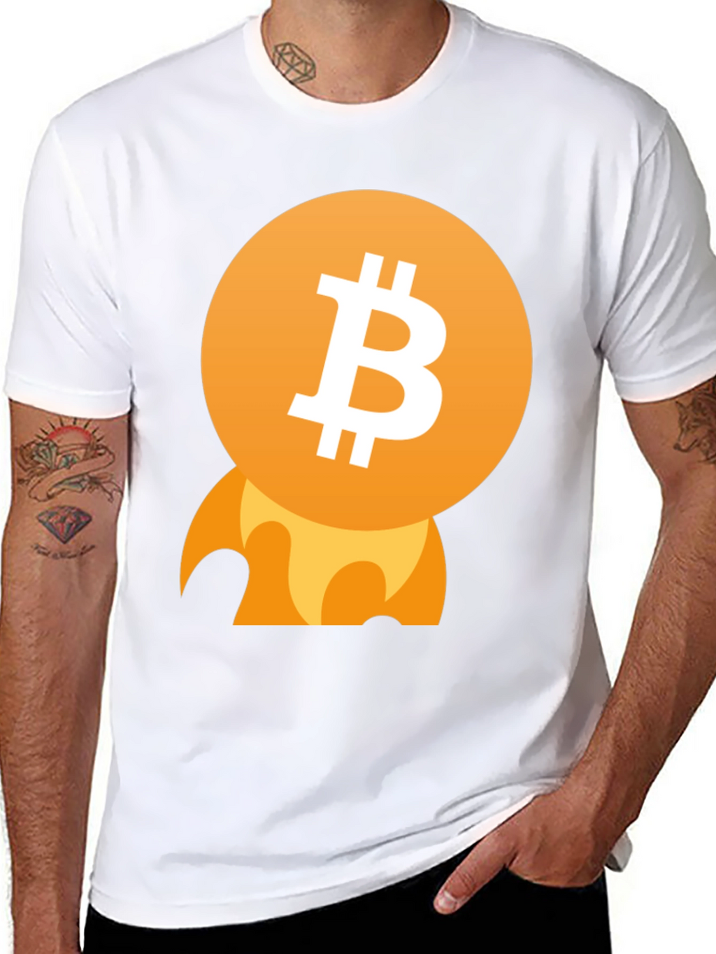 Bitcoin Rocket T-Shirt - Crypto Currency Tee