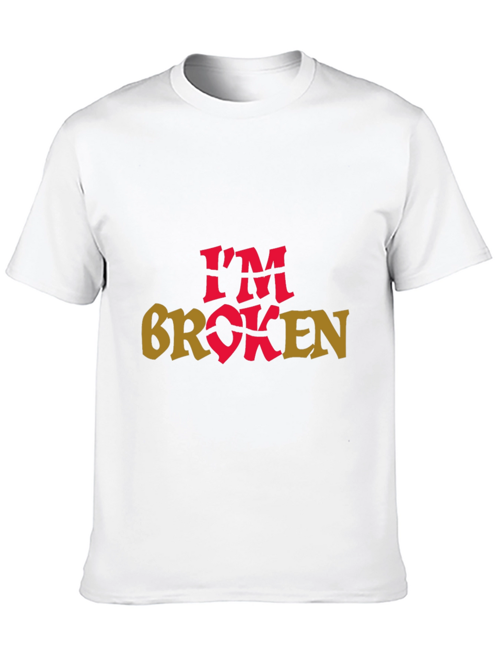 Im Broken Graphic Tee - Black Crew Neck T-Shirt