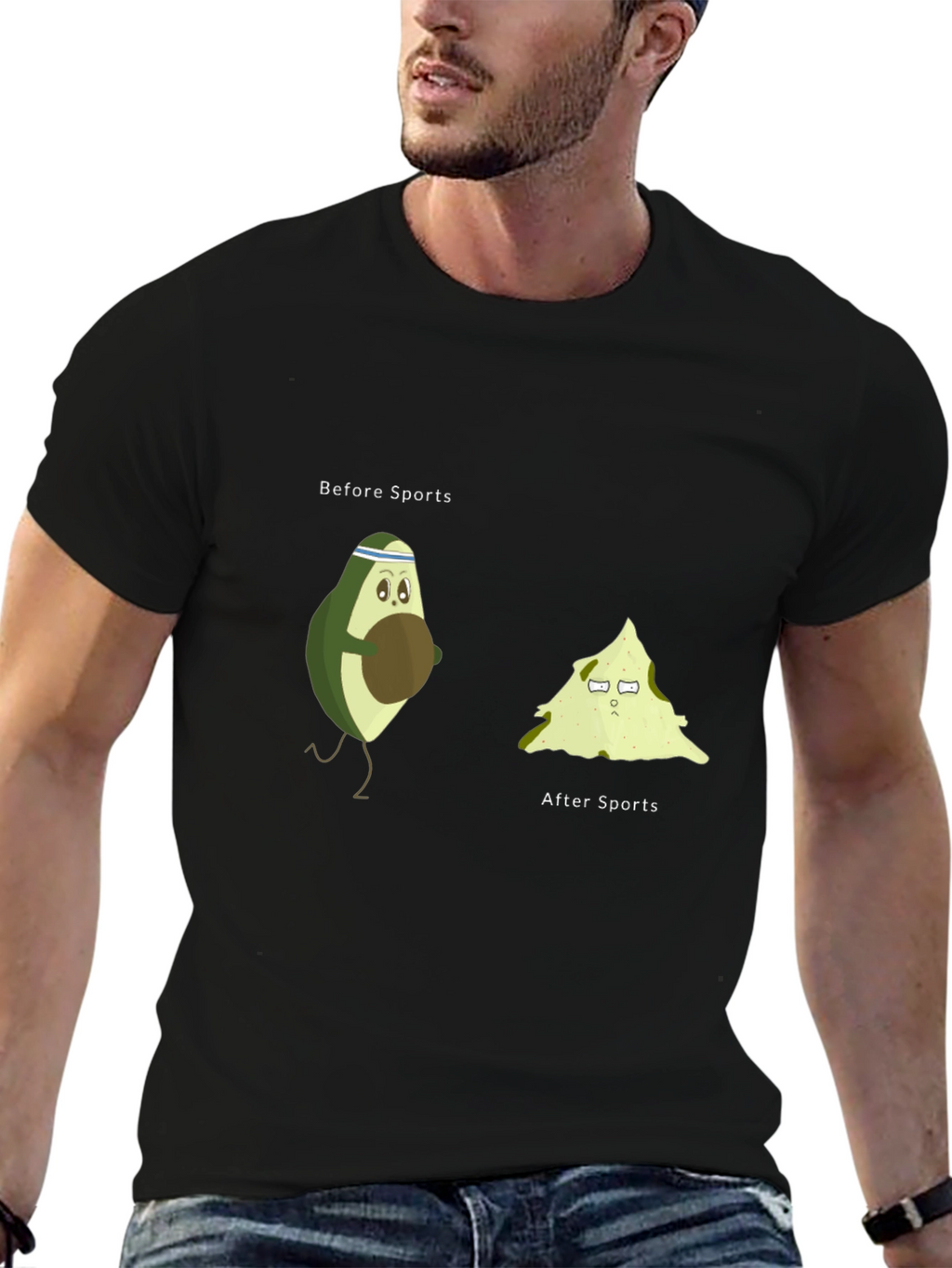 Avocado Sports Black T-Shirt