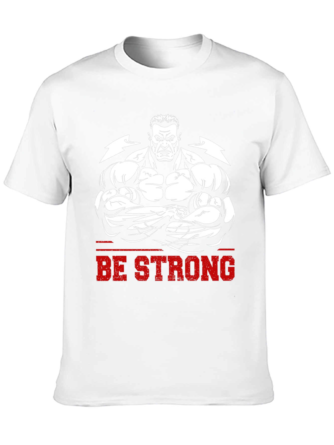 Be Strong Graphic Tee - Bodybuilder Design