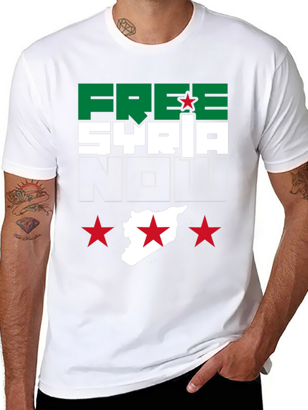 Free Syria Now Graphic T-Shirt