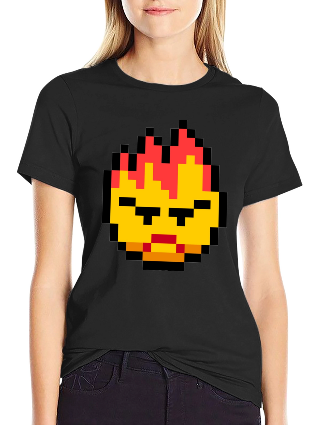 Pixel Art Angry Face T-Shirt