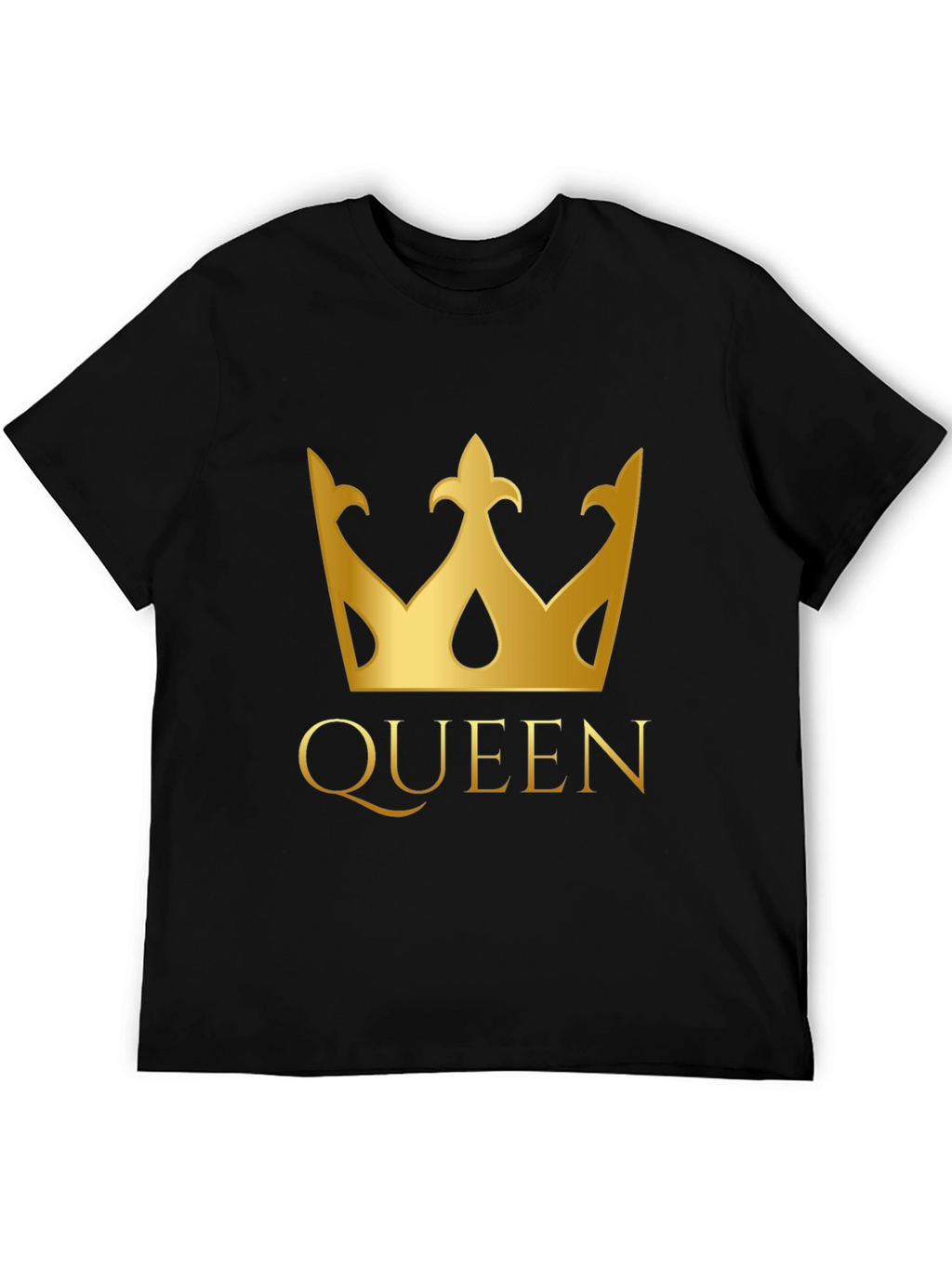 Queen Crown Graphic T-Shirt - Black