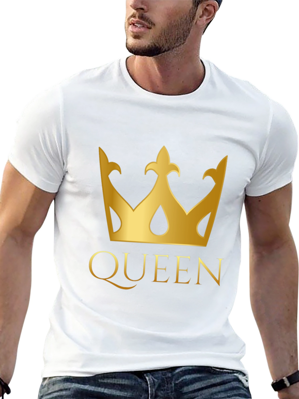 Queen Crown Graphic T-Shirt - Black