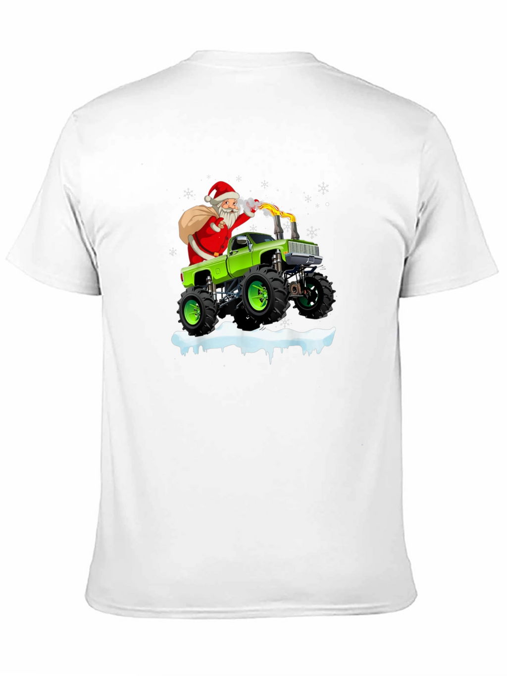 Santa Monster Truck Christmas Graphic Tee