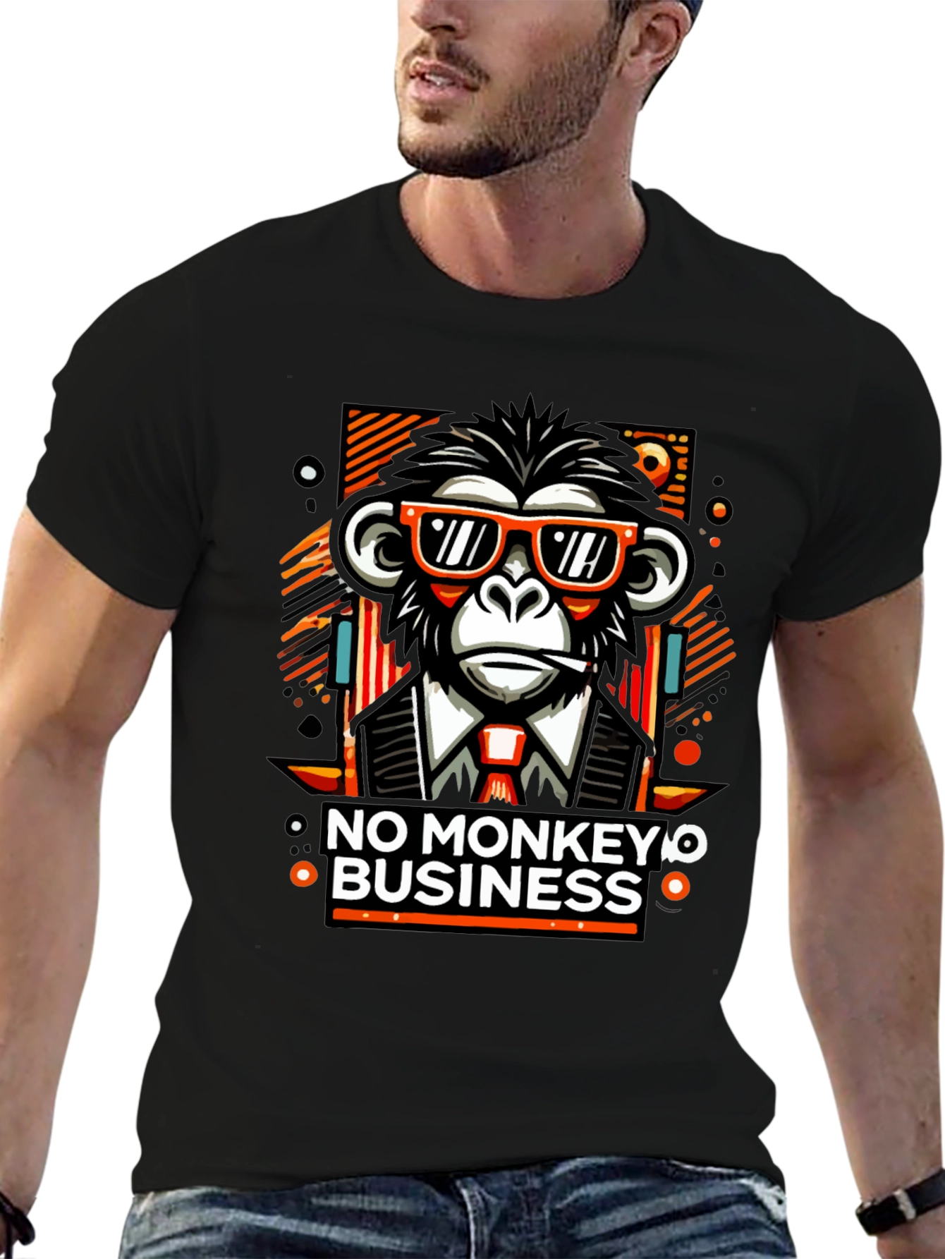 No Monkey Business Graphic T-Shirt