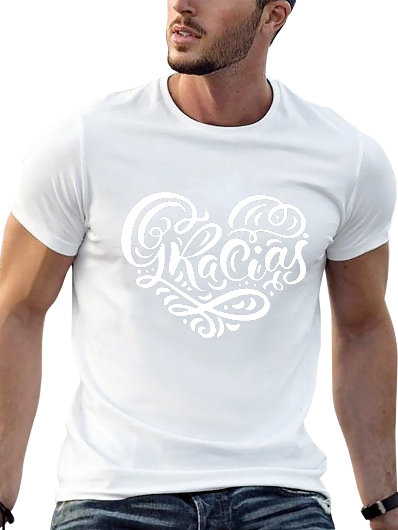 Gracias Heart Graphic T-Shirt