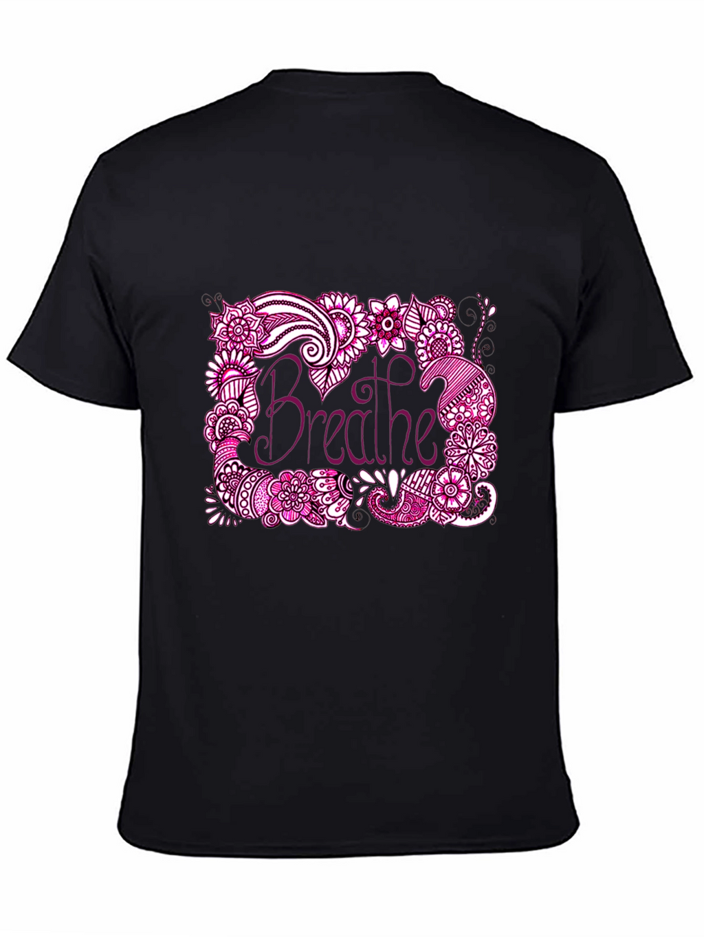 Breathe Graphic Tee - Relaxed Fit Black T-Shirt