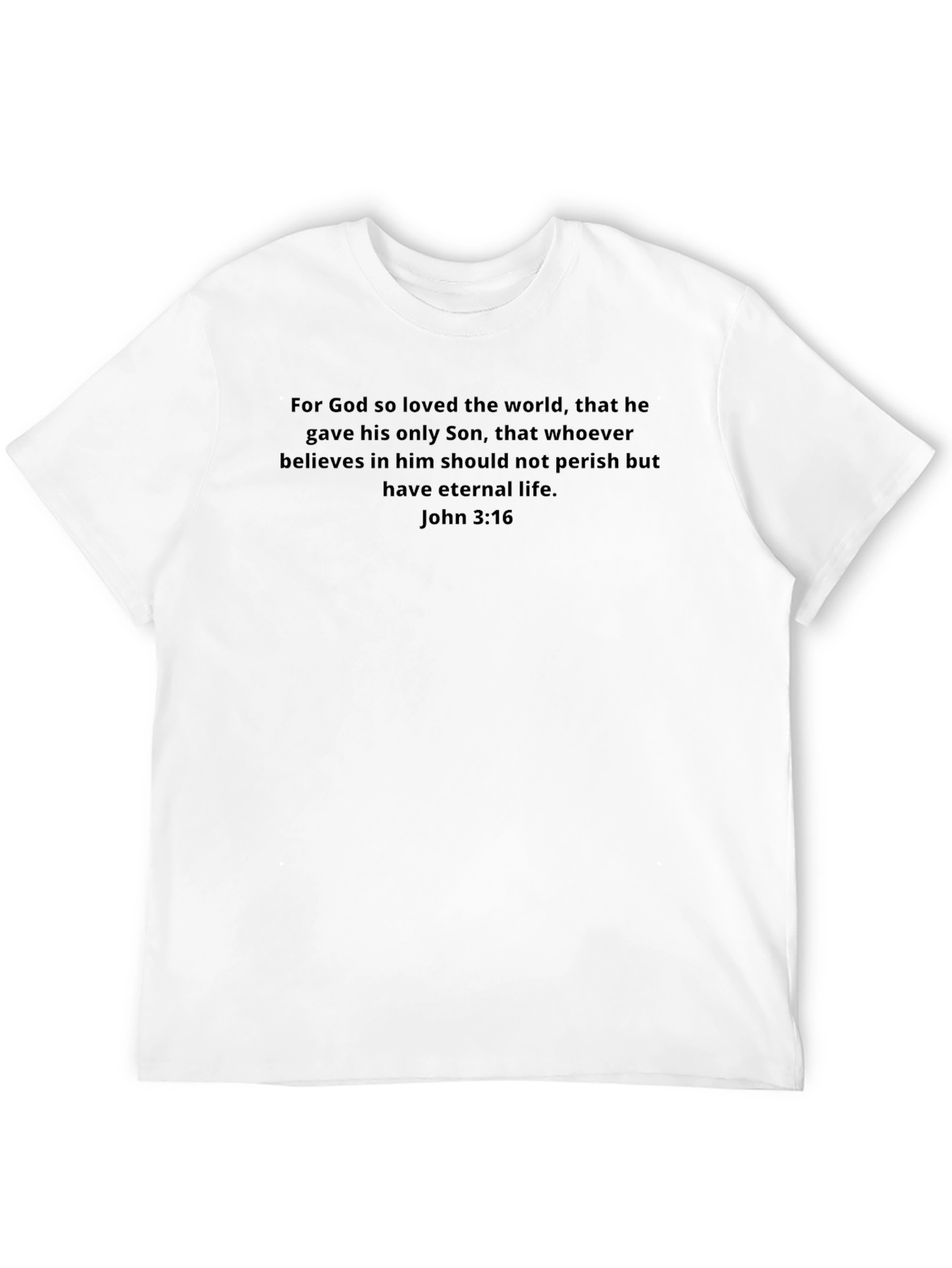 John 3:16 Christian T-Shirt - Black