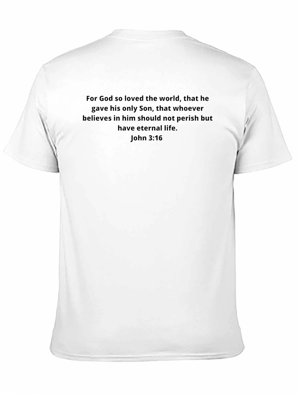 John 3:16 Christian T-Shirt - Black