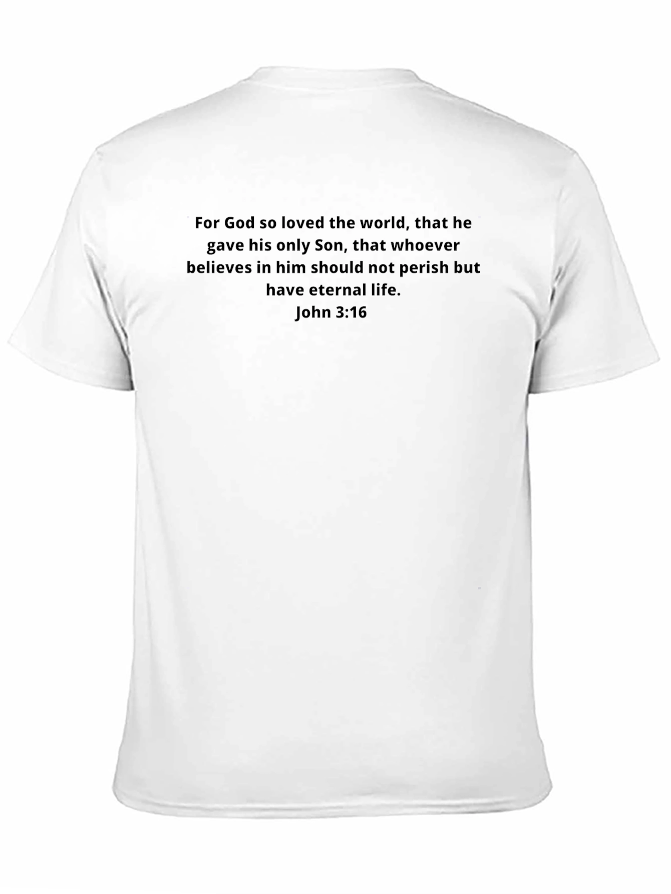 John 3:16 Christian T-Shirt - Black