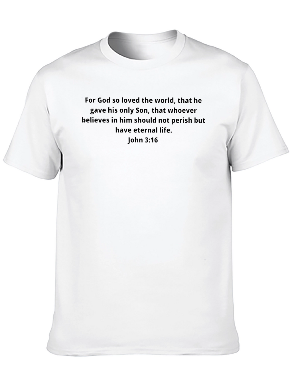 John 3:16 Christian T-Shirt - Black