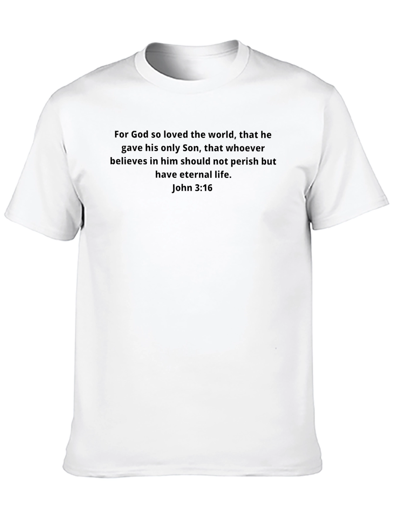John 3:16 Christian T-Shirt - Black