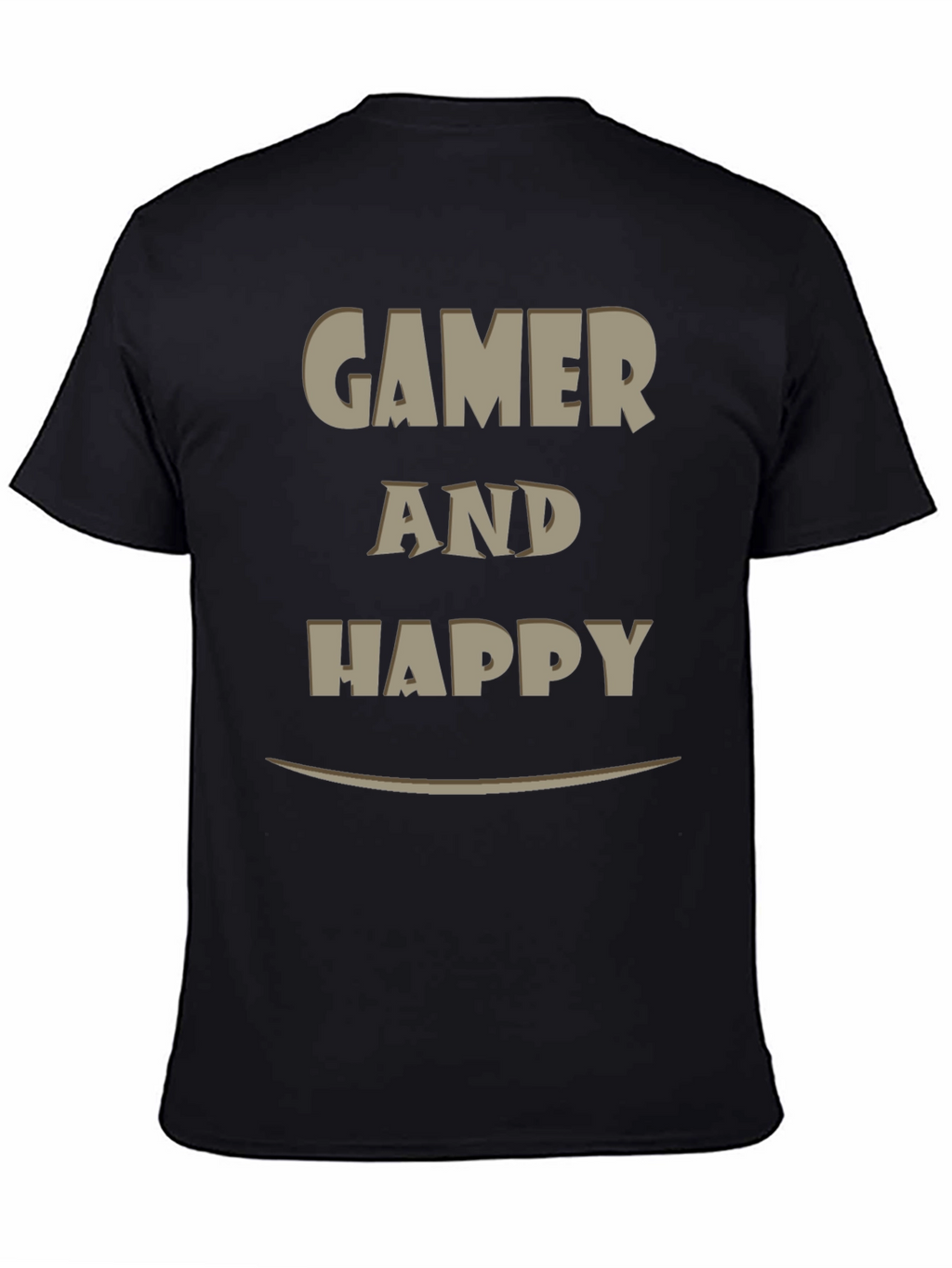 Gamer and Happy Graphic T-Shirt - Casual Wear