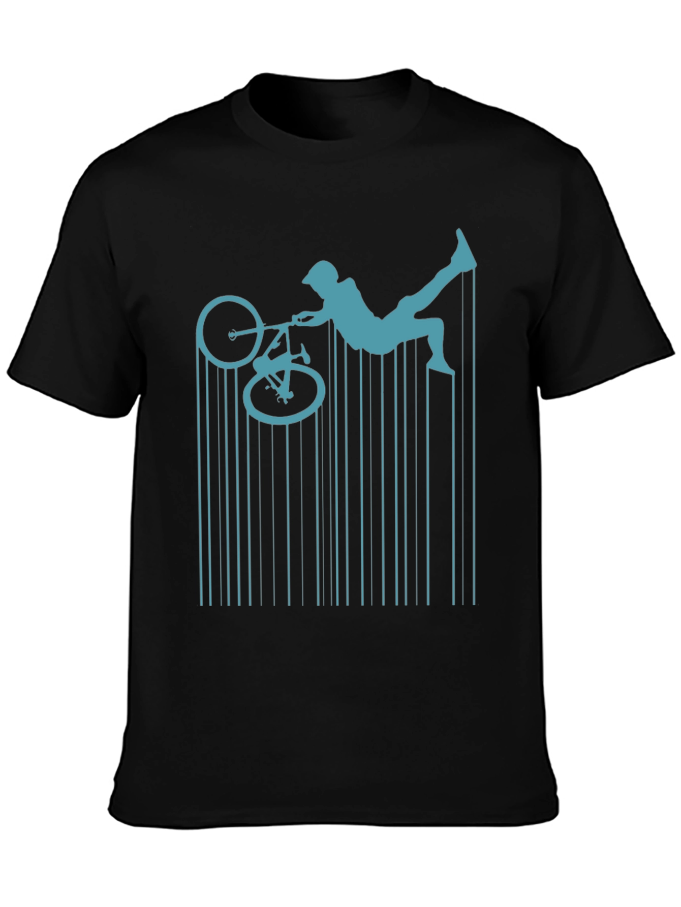 BMX Rider Barcode T-Shirt | Stunt Bike Graphic Tee