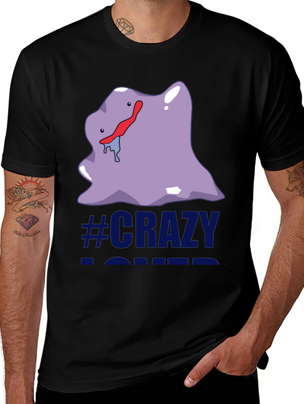 Crazy Lover Ditto Graphic Tee - Black