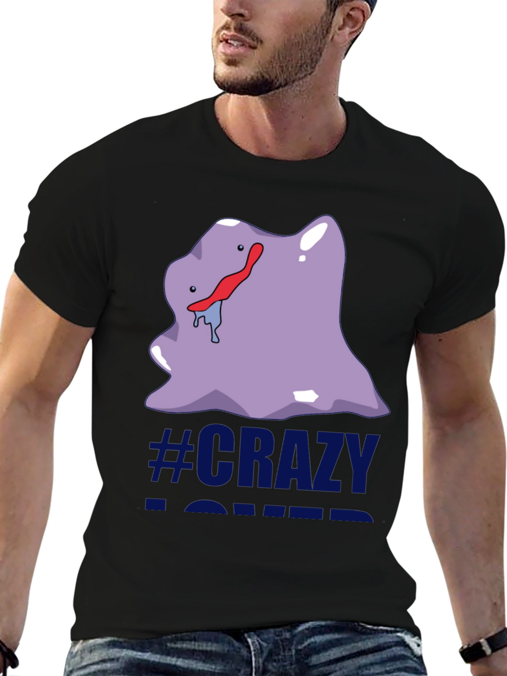 Crazy Lover Ditto Graphic Tee - Black