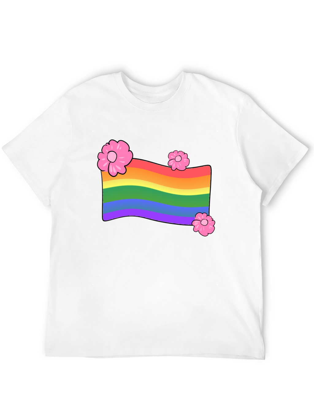 Rainbow Flower T-Shirt - Pride LGBTQ Graphic Tee