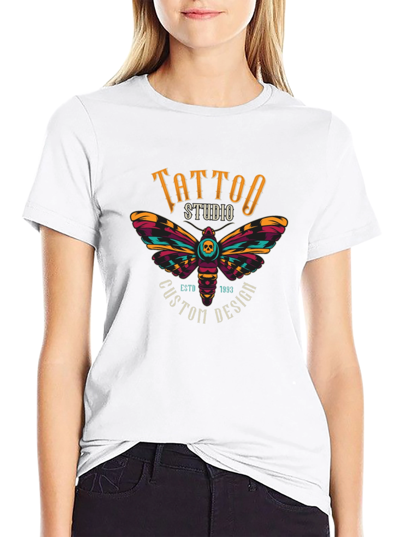 Tattoo Studio Moth Graphic T-Shirt