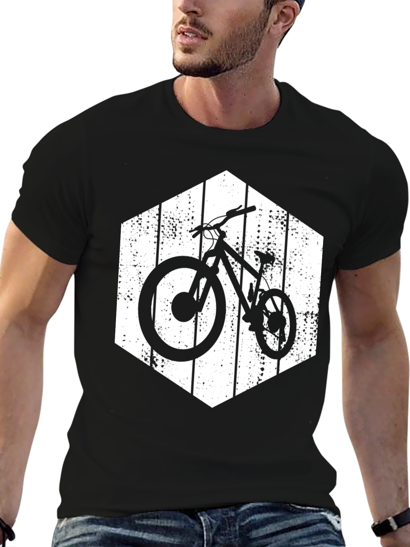 Mountain Biking Hex T-Shirt - Cool Biker Tee